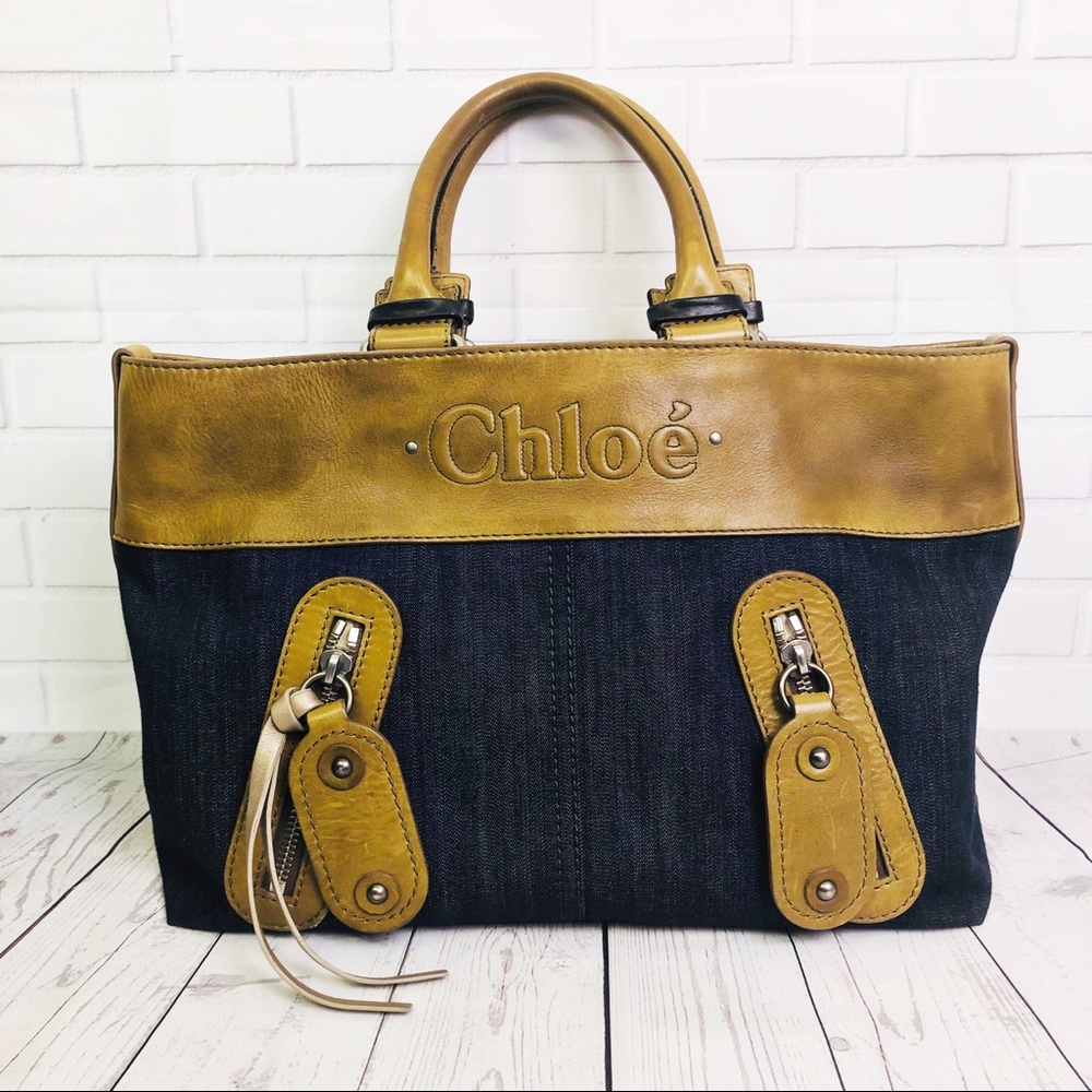 Chloe Denim Tote Bag.